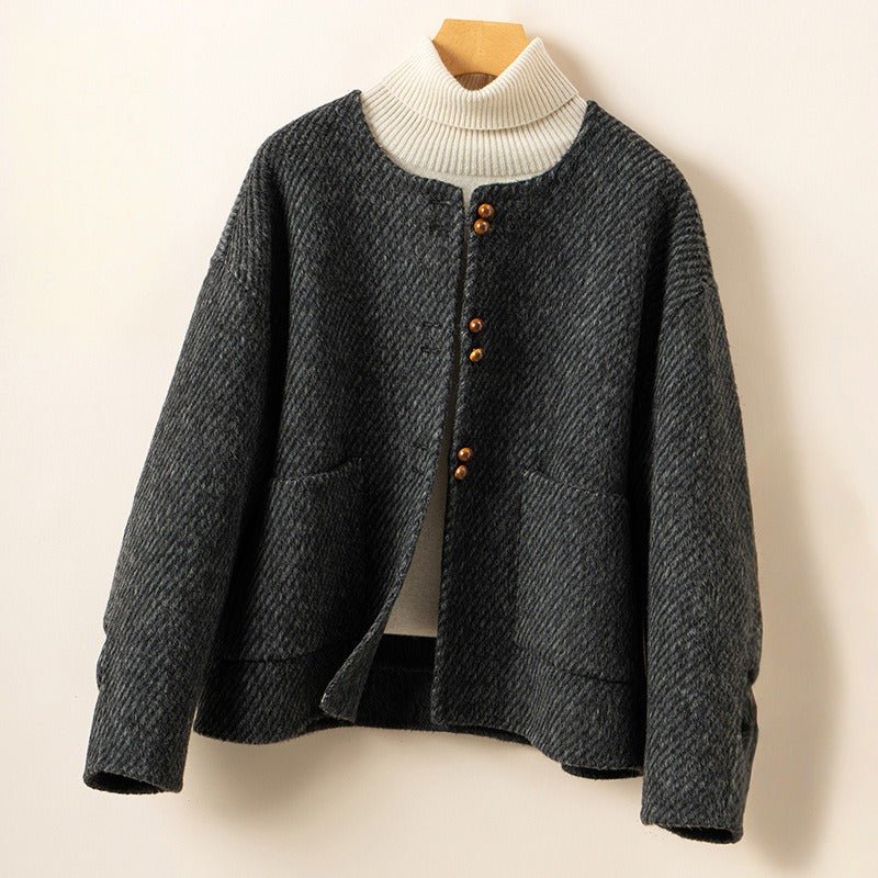 ELARA WOOL COAT (Gray XS) - | Zavonix