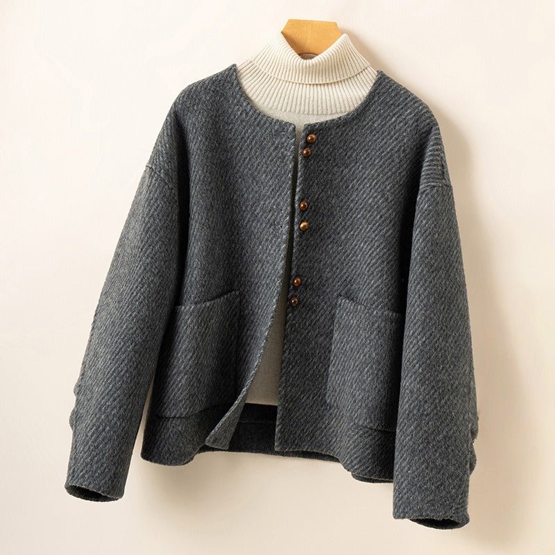 ELARA WOOL COAT (Gray XS) - | Zavonix