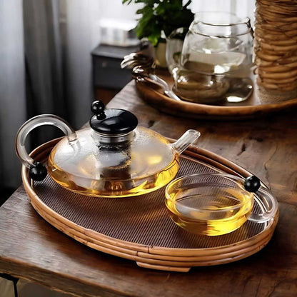 ElaraPure™ Filtration Teapot Set with Matching Cups – 600ml Heat-Resistant Glass 6