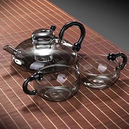 ElaraPure™ Filtration Teapot Set with Matching Cups – 600ml Heat-Resistant Glass 8