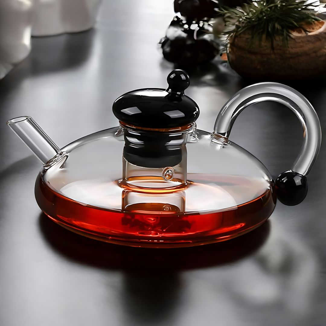 ElaraPure™ Filtration Teapot Set with Matching Cups – 600ml Heat-Resistant Glass 7