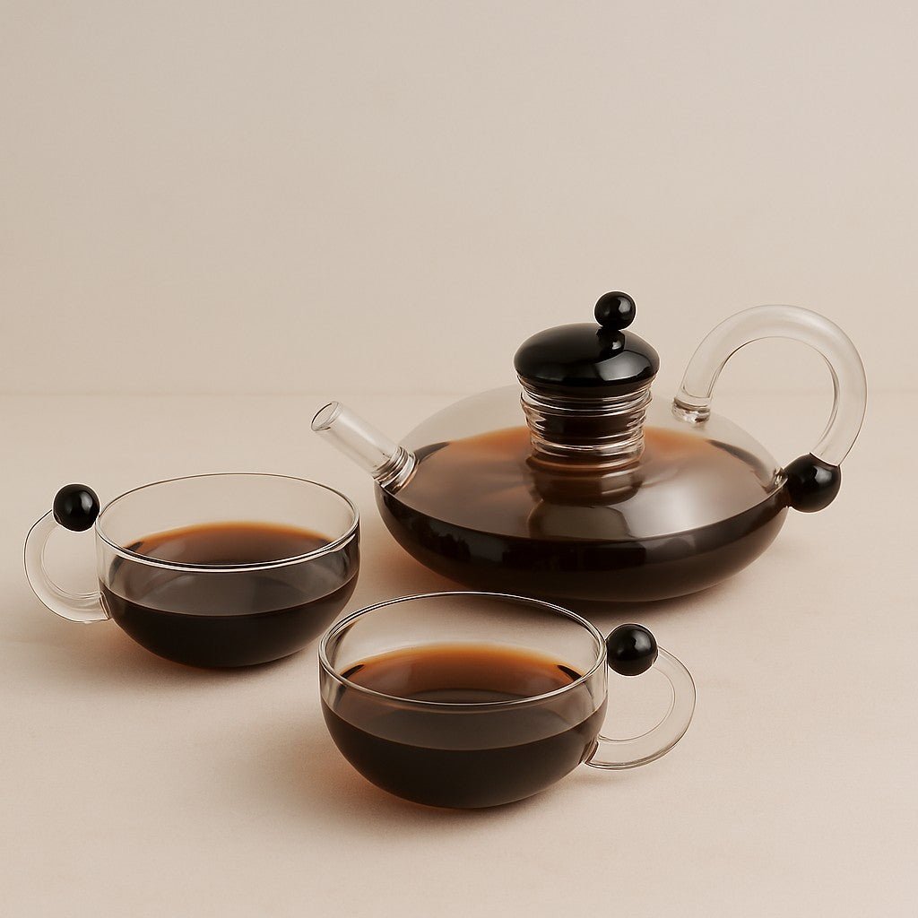 ElaraPure™ Filtration Teapot Set with Matching Cups – 600ml Heat-Resistant Glass 0