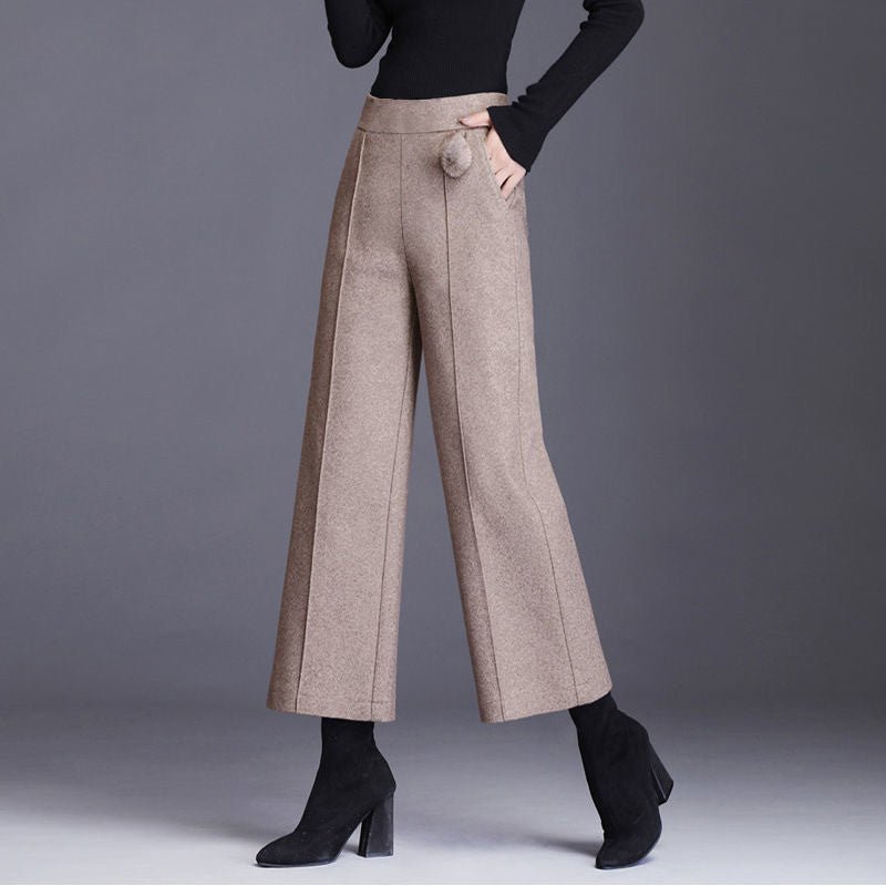 Elaris Woolpants — High - Waist Tailored Wool Trousers with Relaxed Fit (Camel XS) - | Zavonix
