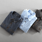 Elden — Vintage Italian Cotton Shirt with Dual Chest Pockets (Light Blue S) - | Zavonix