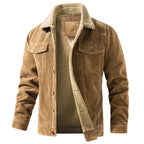 Eldrin — Corduroy Sherpa Jacket with Buttoned Chest Pockets (Black XS) - | Zavonix