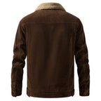 Eldrin — Corduroy Sherpa Jacket with Buttoned Chest Pockets (Brown XS) - | Zavonix