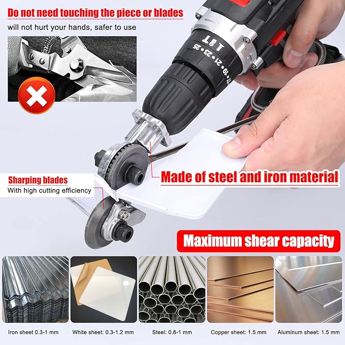 Electric Drill Plate Cutting Machine | Efficient Metal and Plastic Sheet Cutting Tool 1