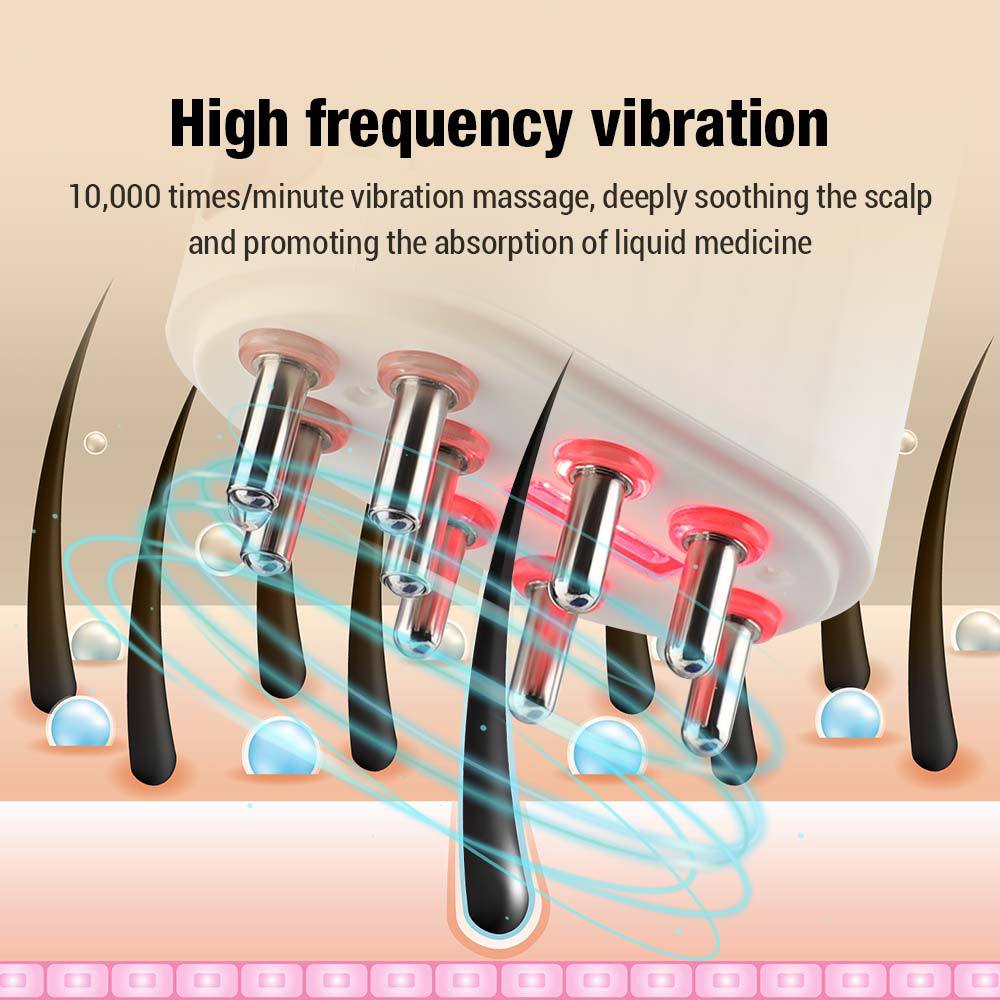 Electric Scalp Oil Application Wand | Scalp Massager with Red Light Therapy & Vibration | Hair Growth & Care, IPX5 (Advanced scalp massager & hair oil applicator ) - Scalp massager | Zavonix