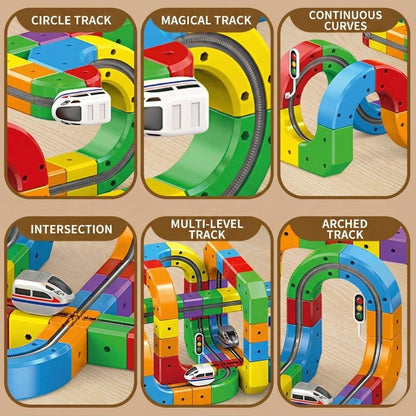 Electric Track Car Toy | Magnetic Modular Track | Gravity Defying Design | Kids Play Set