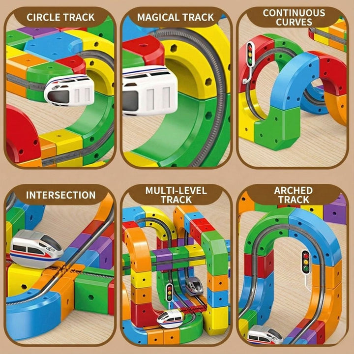 Electric Track Car Toy | Magnetic Modular Track | Gravity Defying Design | Kids Play Set