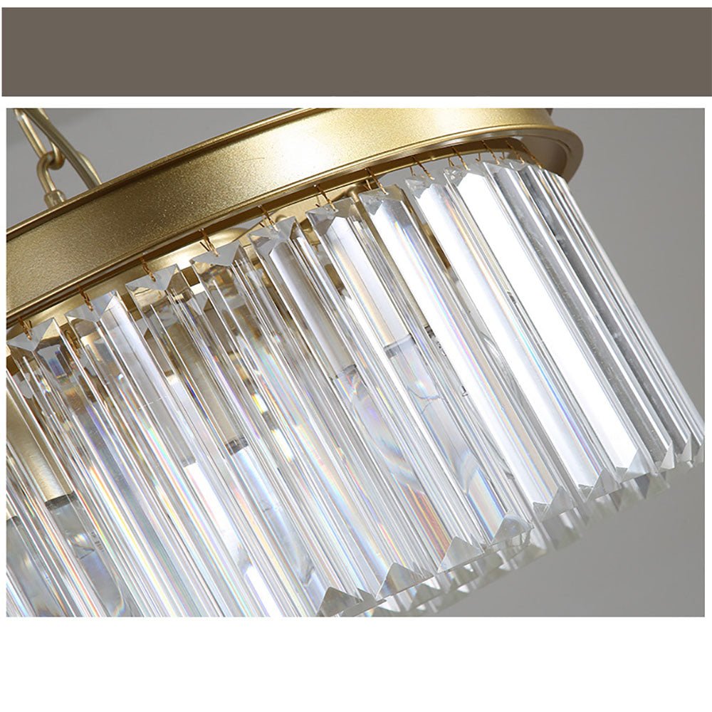 Elegant Crystal Flush Mount Ceiling Light – 40 cm Width, Iron and Crystal, Ideal for Living Room and Bedroom 5