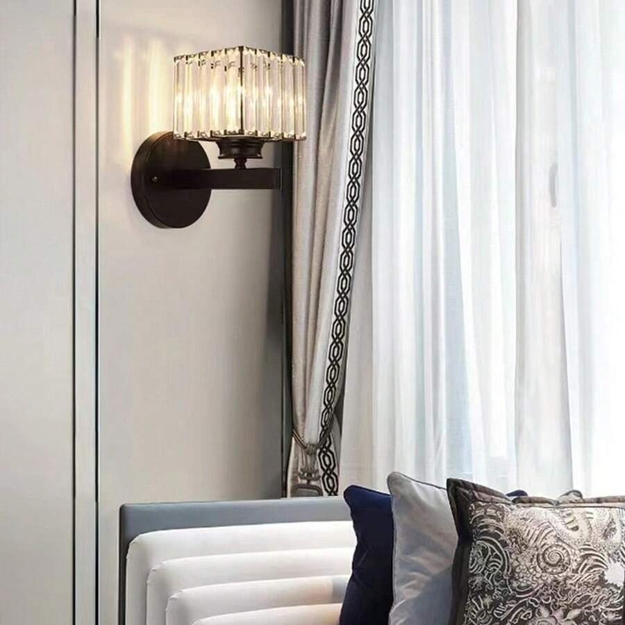 Elegant Crystal Wall Light with Modern Arm Design for Hallway and Living Spaces 5