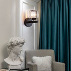 Elegant Crystal Wall Light with Modern Arm Design for Hallway and Living Spaces 0