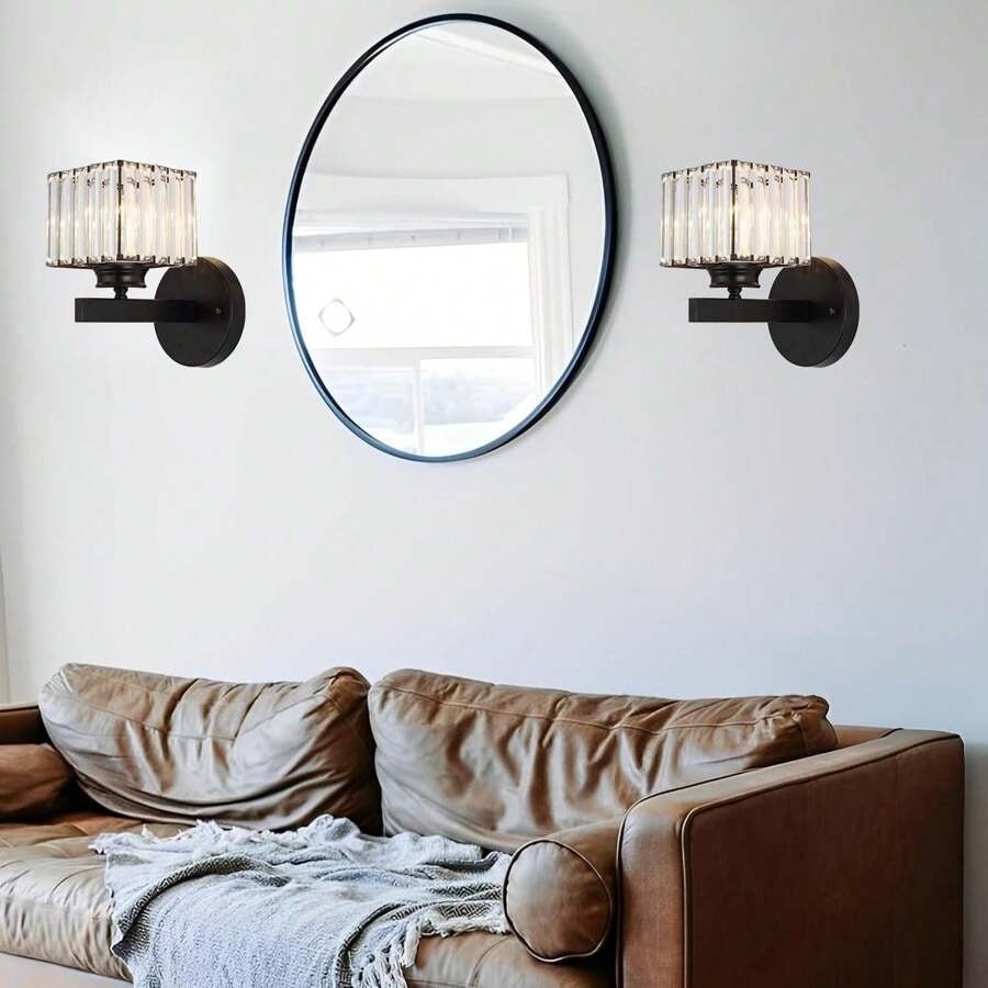 Elegant Crystal Wall Light with Modern Arm Design for Hallway and Living Spaces 6