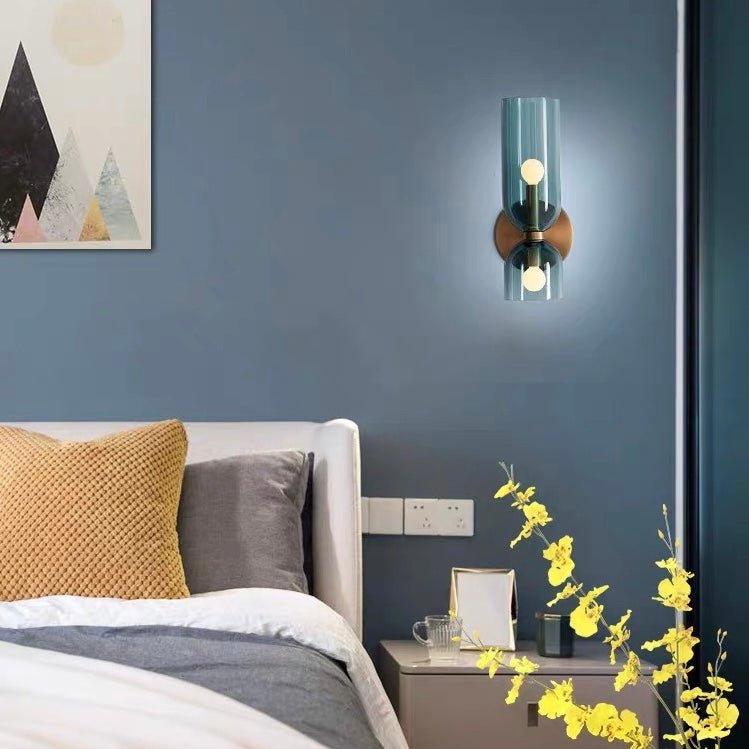 Elegant Double Glass Wall Light – Retro Design for Bedrooms and Living Areas 1