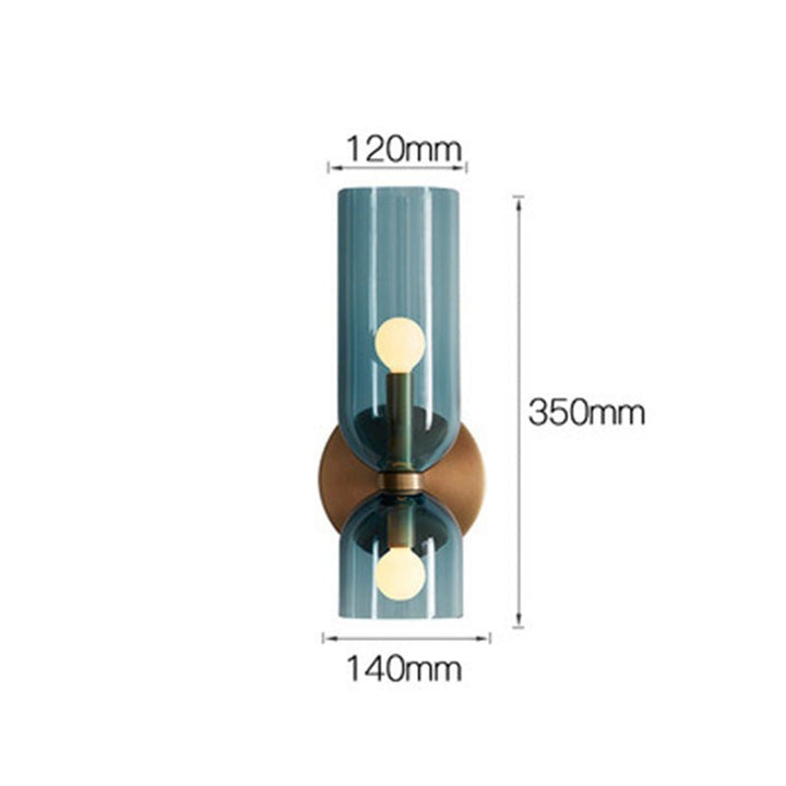Elegant Double Glass Wall Light – Retro Design for Bedrooms and Living Areas 3