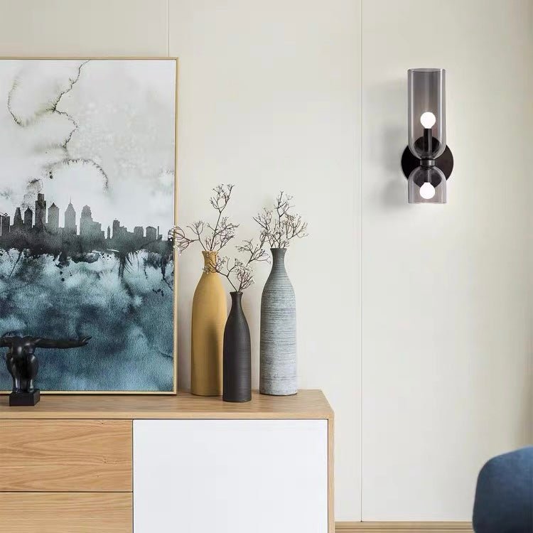 Elegant Double Glass Wall Light – Retro Design for Bedrooms and Living Areas 5