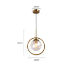 Elegant Glass Pendant Light with Gold Frame Finish – Modern Indoor Lighting 8