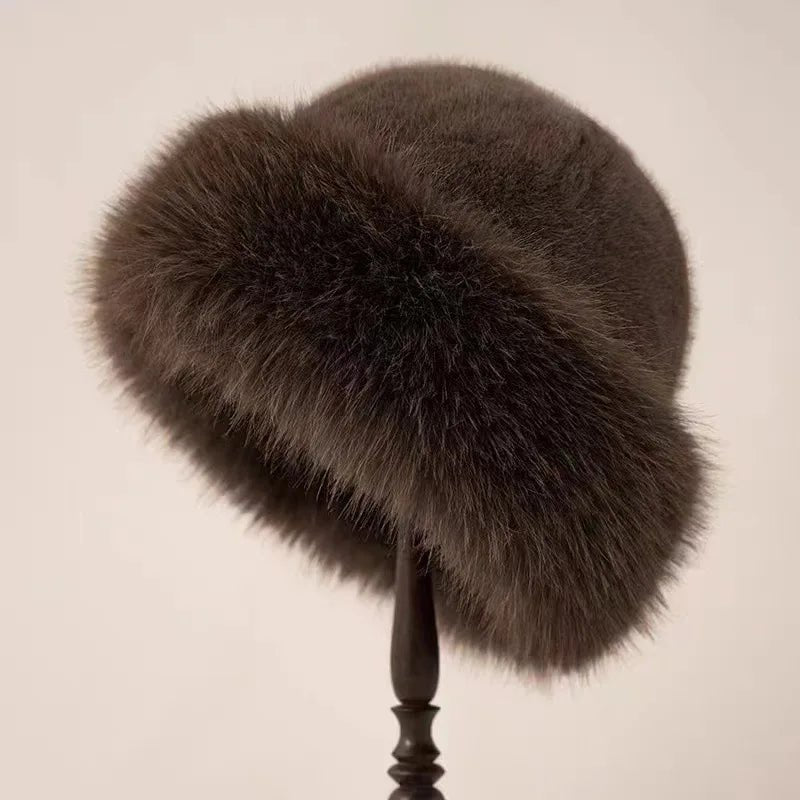 Eleganza Fiorentina Fur Cap (White ) - | Zavonix