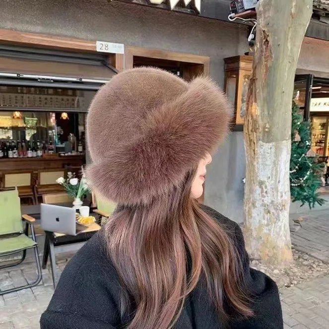 Eleganza Fiorentina Fur Cap (White ) - | Zavonix