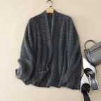 ELENA™ CASHMERE CARDIGAN (Gray XS) - | Zavonix
