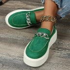 Elena™ Casual Platform Shoes with Elevated Design (Green 36) - | Zavonix
