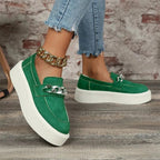 Elena™ Casual Platform Shoes with Elevated Design (Orange 36) - | Zavonix