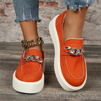 Elena™ Casual Platform Shoes with Elevated Design (Orange 36) - | Zavonix