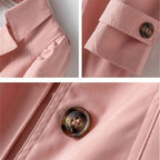 "Elena" Tailored Trench Wrap (Beige XS) - | Zavonix