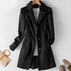 "Elena" Tailored Trench Wrap (Beige XS) - | Zavonix