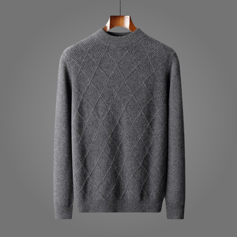 Elenor Cashmere Sweater — Soft, Warm Lightweight Knitwear for Comfort (Dark Grey S) - | Zavonix