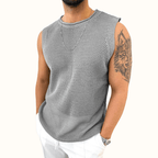 Eleska Knit Tank — Lightweight Open - Stitch Tank with Soft Texture (White XS) - | Zavonix