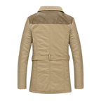 Elevan Trench Coat — Tailored Cotton Coat with Fleece Lining and Leather Accents (Green XS) - | Zavonix