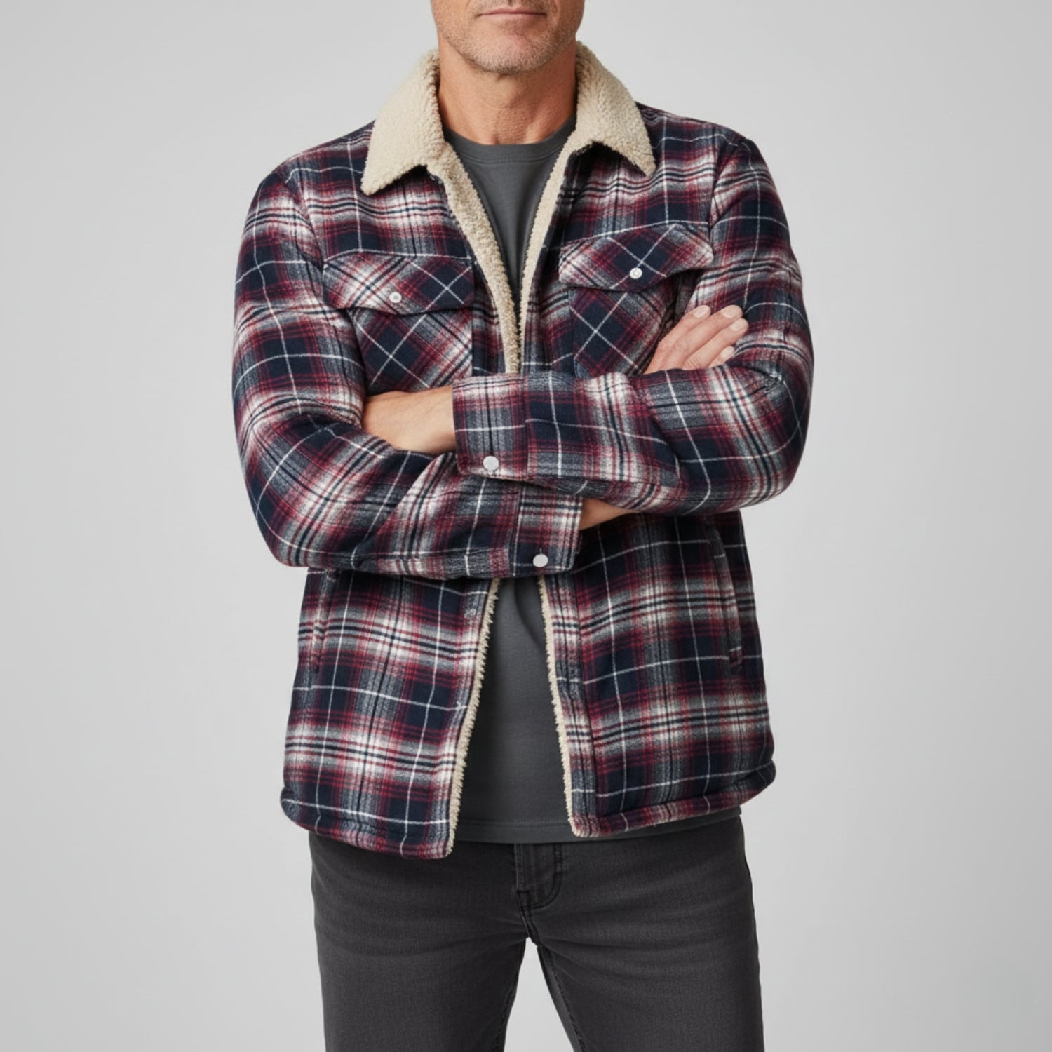 Eli Men's Jacket | Fleece Lined, Classic Plaid Winter Outerwear 2