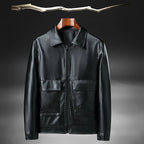 Ellaro — Premium Tailored Leather Jacket with Front Pockets - Zavonix
