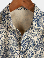 Elara — Men’s Lightweight Viscose - Linen Short Sleeve Shirt (S ) - | Zavonix