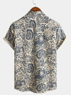 Elara — Men’s Lightweight Viscose - Linen Short Sleeve Shirt (S ) - | Zavonix