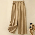 Elian Linen Pants — Breathable Lightweight Pants with Tailored Fit (Khaki XS) - | Zavonix