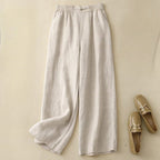 Elian Linen Pants — Breathable Lightweight Pants with Tailored Fit (Cream XS) - | Zavonix