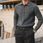 Elionis — Rabbit Fur Knit Polo for Warm Autumn Style (Dark Grey S) - | Zavonix