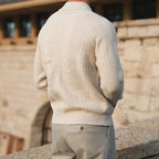 Elionis — Rabbit Fur Knit Polo for Warm Autumn Style (Cream S) - | Zavonix