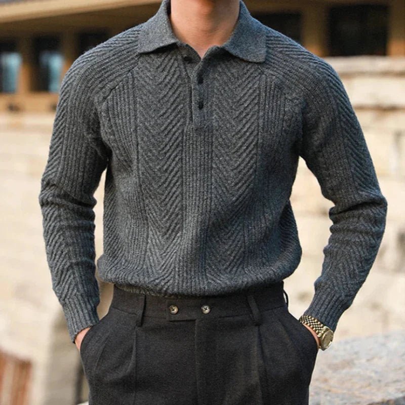 Elionis — Rabbit Fur Knit Polo for Warm Autumn Style (Cream S) - | Zavonix