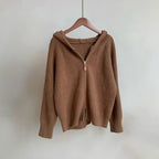 ELLA HOODED CARDIGAN (Black XS) - | Zavonix