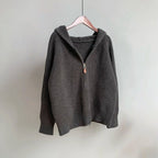 ELLA HOODED CARDIGAN (Black XS) - | Zavonix
