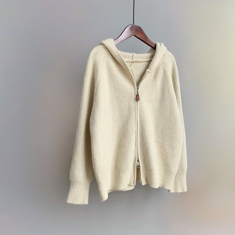 ELLA HOODED CARDIGAN (Black XS) - | Zavonix