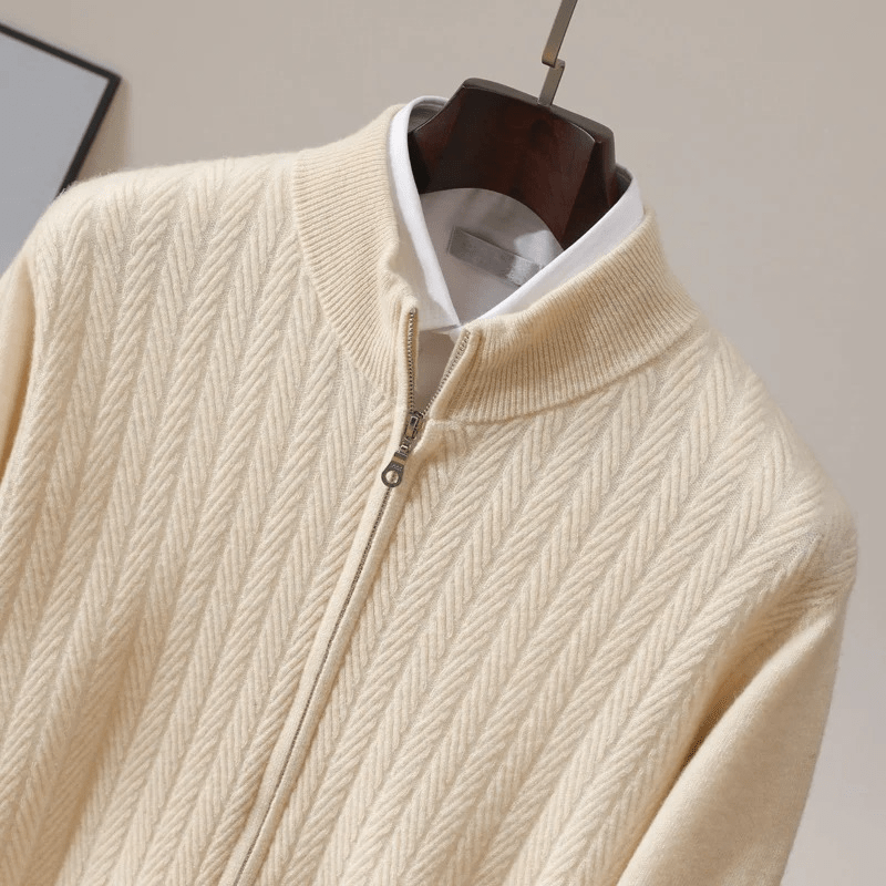 Ellis Cashmere Sweater — Soft Merino Wool Blend with Cozy Warmth (Grey S) - | Zavonix