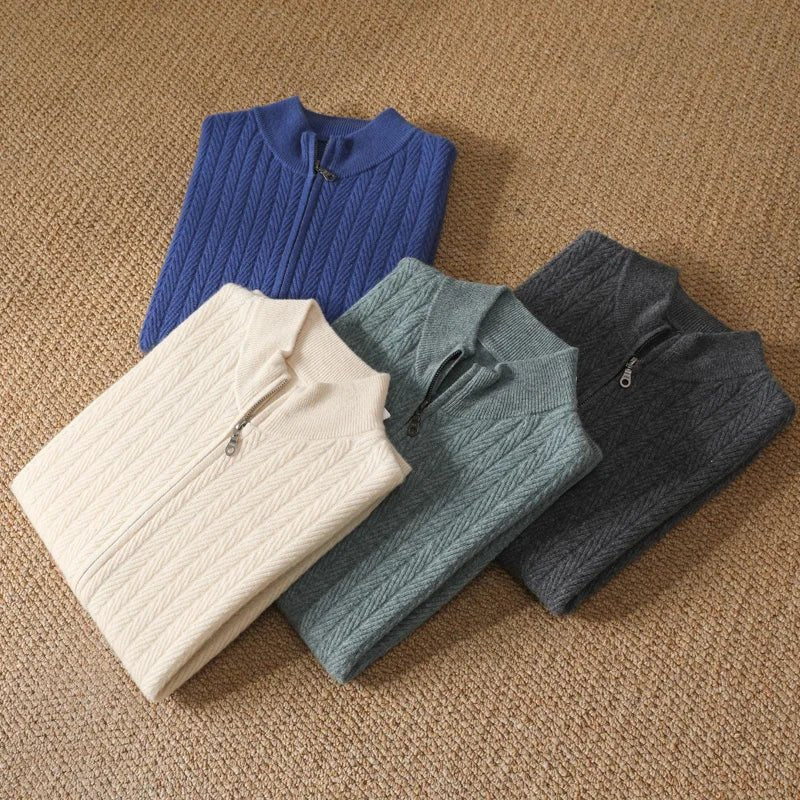 Ellis Cashmere Sweater — Soft Merino Wool Blend with Cozy Warmth (Grey S) - | Zavonix