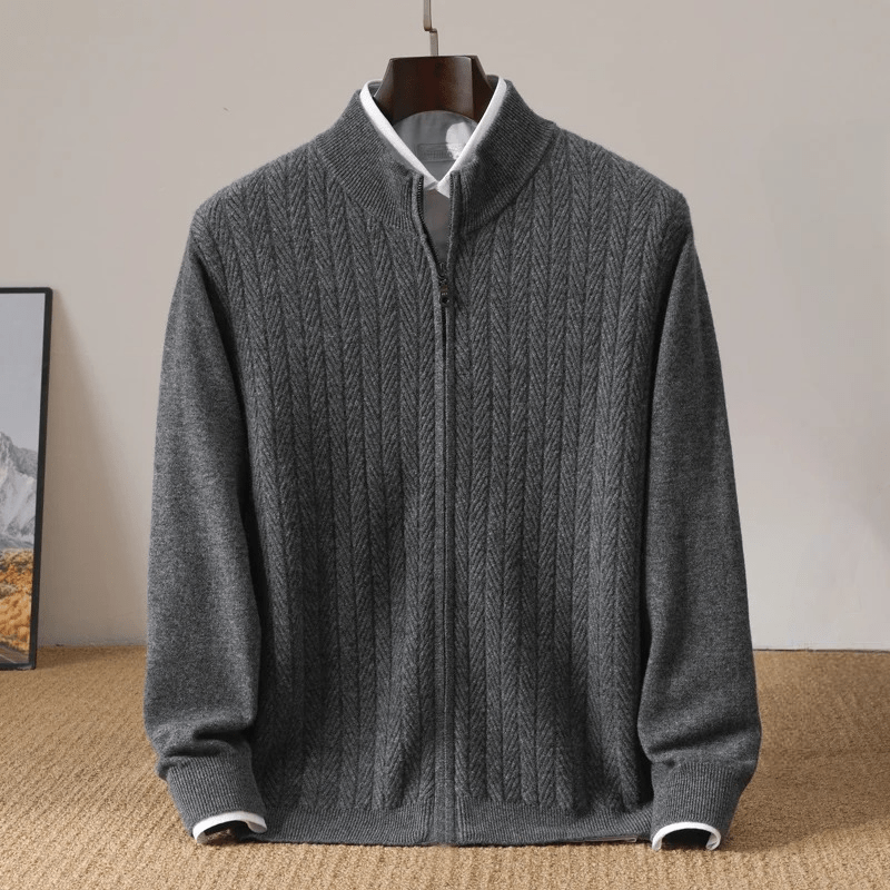 Ellis Cashmere Sweater — Soft Merino Wool Blend with Cozy Warmth (Beige S) - | Zavonix
