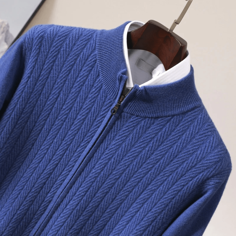 Ellis Cashmere Sweater — Soft Merino Wool Blend with Cozy Warmth (Grey S) - | Zavonix