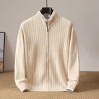 Ellis Cashmere Sweater — Soft Merino Wool Blend with Cozy Warmth (Beige S) - | Zavonix